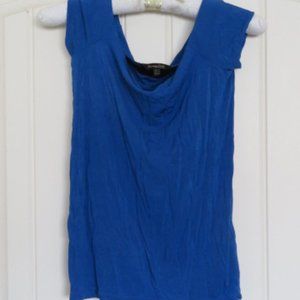 Massimo DUTTI Slinky Blue TOP Cap Sleeves Small (K317)